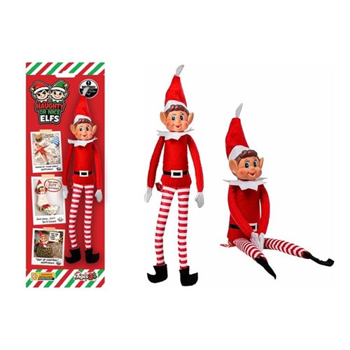 XMAS ELF BENDABLE GIRL 39CM