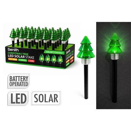 SOLAR XMAS TREE STAKE LIGHT 39.5CM