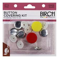 BUTTON COVERING KIT 17MM 6PK